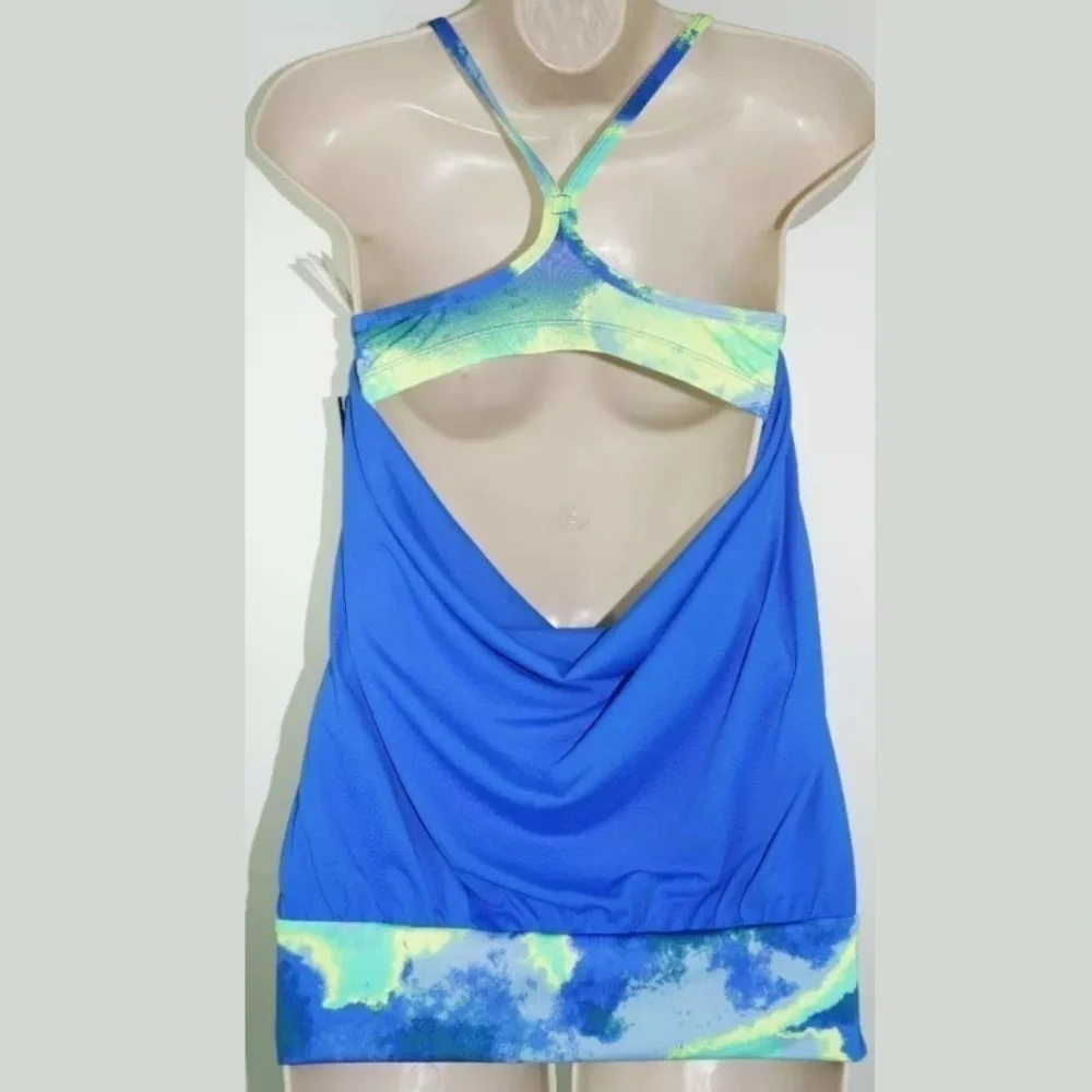 Nike Swim Blue Tankini Bikini Swimsuit Top NWT